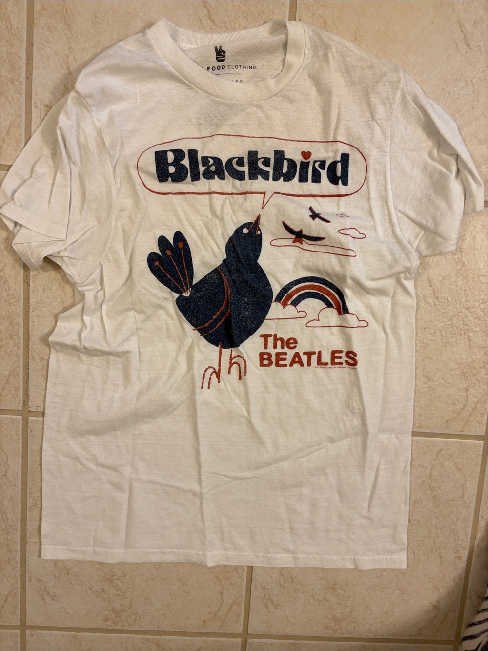Junk Food Clothing The Beatles Blackbird Graphic